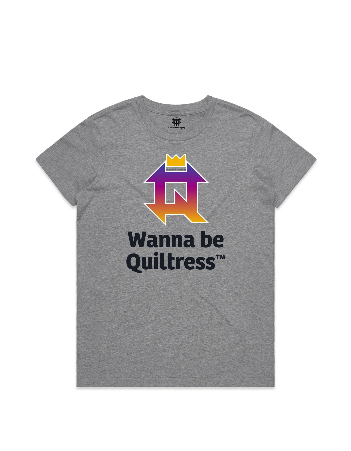 Women's Fitted Wanna Be Quiltress T Shirt